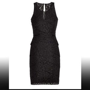 White House Black Market Black Lace Dress Size 6